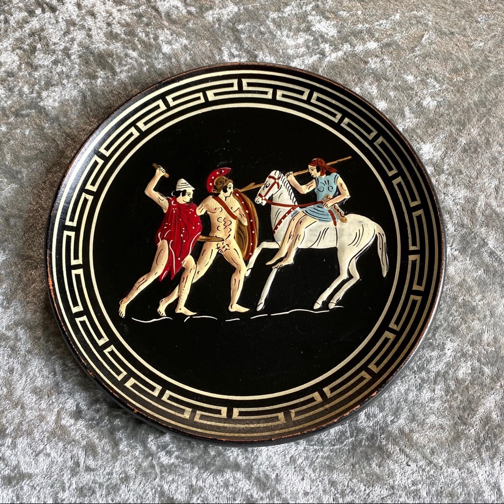 Hand made Grecian plate, purchased in Greece on vacation.